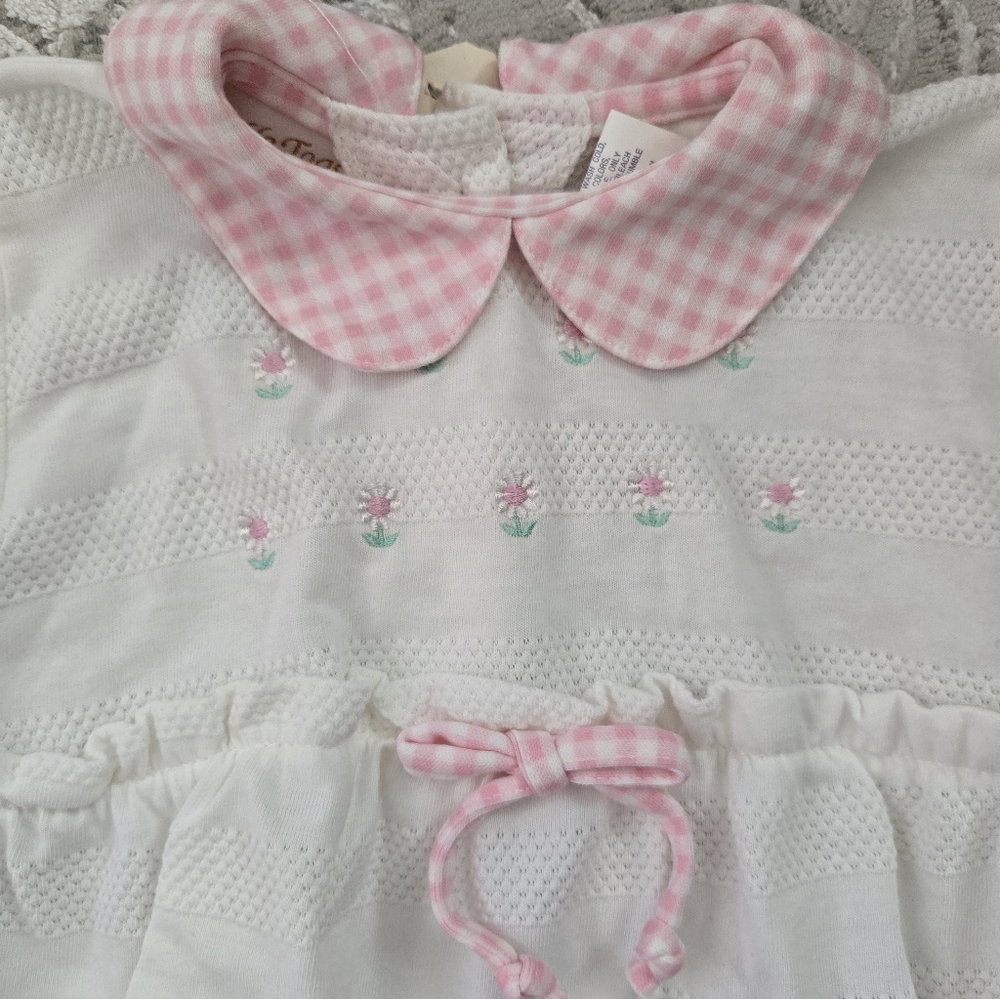Vintage 1990s Pink and White Gingham Plaid 2 Piece Outfit Set NWT - Picture 5 of 8